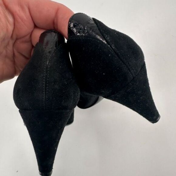 Jil Sander Women's Velvet Leather Trim Pointed Toe Pump Heel Shoes Black Size 36 - Picture 9 of 15